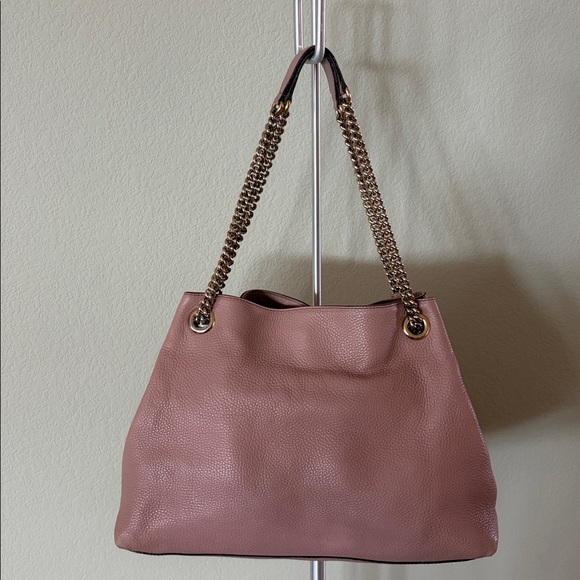 Gucci Soho Chain Shoulder Leather Tote Bag, Medium, Dusty Rose, Mint Condition - Picture 2 of 13